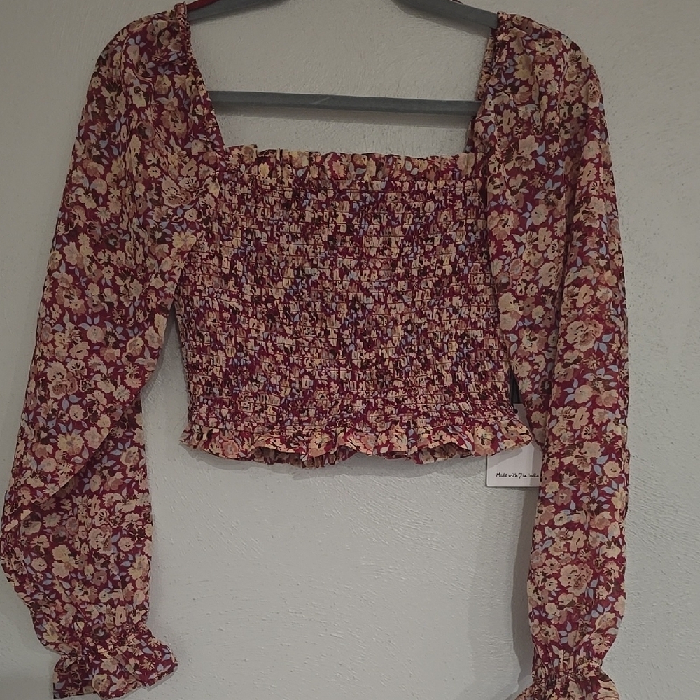 Floral Smocked Top